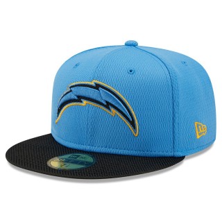 Los Angeles Chargers Blue Black 2021 NFL Sideline Road 59FIFTY Hat