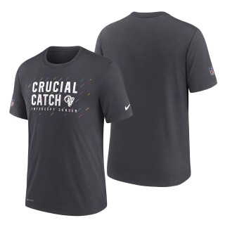 Rams Charcoal 2021 NFL Crucial Catch Performance T-Shirt