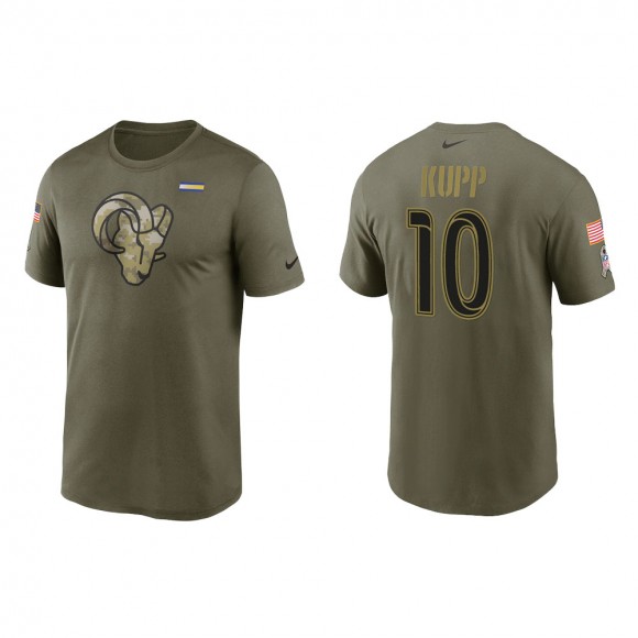 2021 Salute To Service Men's Rams Cooper Kupp Olive Legend Performance T-Shirt