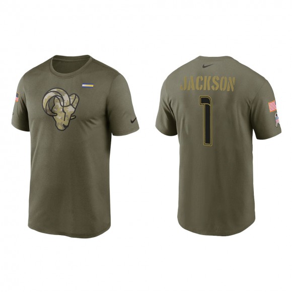 2021 Salute To Service Men's Rams DeSean Jackson Olive Legend Performance T-Shirt