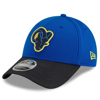 Los Angeles Rams Black Royal 2021 NFL Sideline Road 9FORTY Adjustable Hat