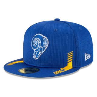 Los Angeles Rams Royal 2021 NFL Sideline Home Historic Logo 59FIFTY Hat