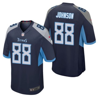 Men's Tennessee Titans Marcus Johnson Navy Game Jersey