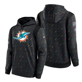 Dolphins Charcoal 2021 NFL Crucial Catch Therma Pullover Hoodie