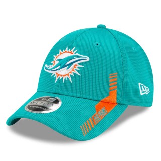 Miami Dolphins Aqua 2021 NFL Sideline Home 9FORTY Adjustable Hat