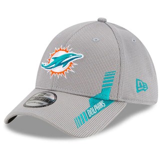 Miami Dolphins Gray 2021 NFL Sideline Home 39THIRTY Hat