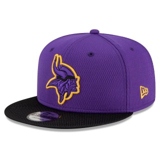 Minnesota Vikings Purple Black 2021 NFL Sideline Road 9FIFTY Snapback Hat