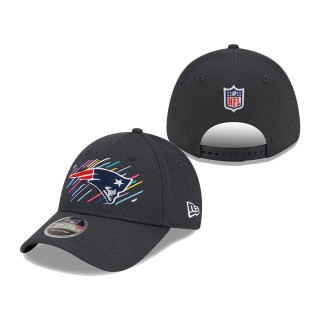 Patriots Charcoal 2021 NFL Crucial Catch 9FORTY Adjustable Hat