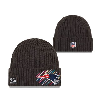 Patriots Charcoal 2021 NFL Crucial Catch Knit Hat