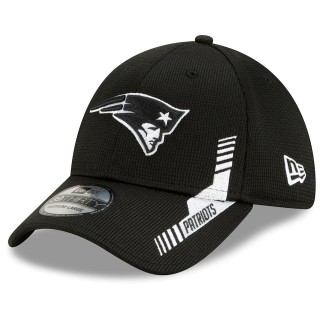 New England Patriots Black 2021 NFL Sideline Home 39THIRTY Hat