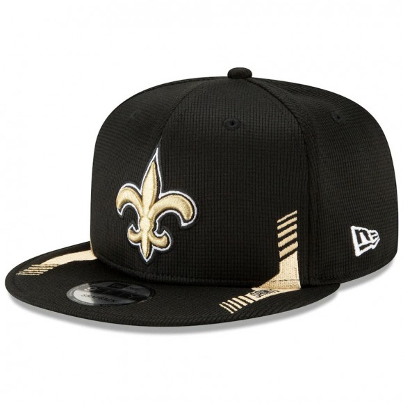 New Orleans Saints Black 2021 NFL Sideline Home 9FIFTY Snapback Hat