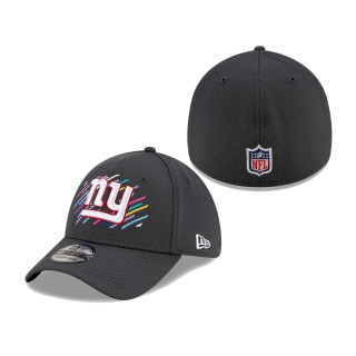 Giants Charcoal 2021 NFL Crucial Catch 39THIRTY Flex Hat