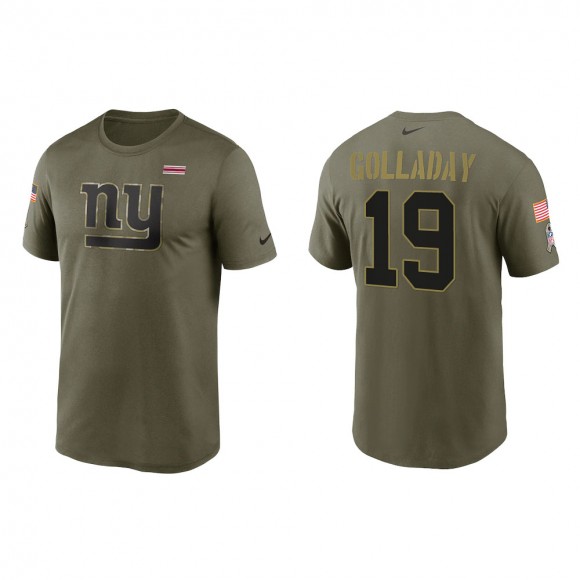 2021 Salute To Service Men's Giants Kenny Golladay Olive Legend Performance T-Shirt