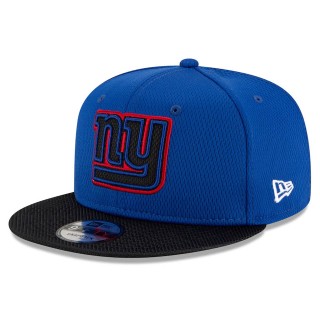 New York Giants Royal Black 2021 NFL Sideline Road 9FIFTY Snapback Hat