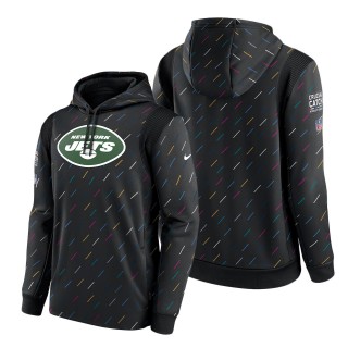 Jets Charcoal 2021 NFL Crucial Catch Therma Pullover Hoodie