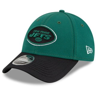 New York Jets Green Black 2021 NFL Sideline Road 9FORTY Adjustable Hat