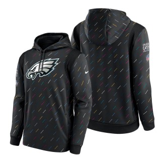 Eagles Charcoal 2021 NFL Crucial Catch Therma Pullover Hoodie
