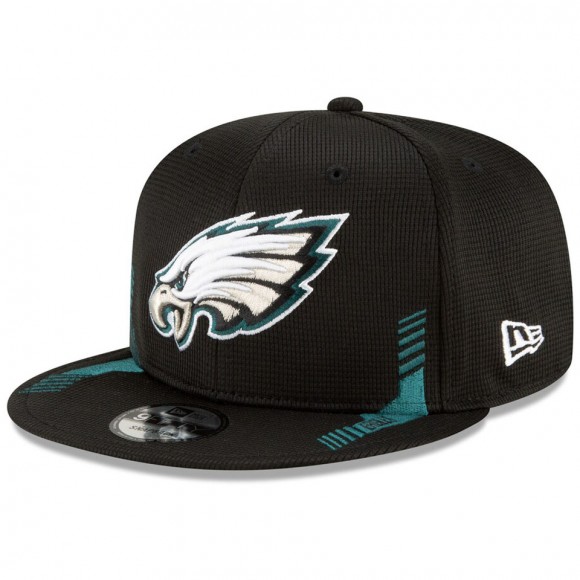 Philadelphia Eagles Black 2021 NFL Sideline Home 9FIFTY Snapback Hat