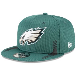 Philadelphia Eagles Midnight Green 2021 NFL Sideline Home 9FIFTY Snapback Hat