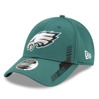 Philadelphia Eagles Midnight Green 2021 NFL Sideline Home 9FORTY Adjustable Hat