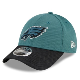 Philadelphia Eagles Midnight Green Black 2021 NFL Sideline Road 9FORTY Adjustable Hat