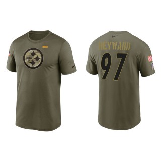 2021 Salute To Service Men's Steelers Cameron Heyward Olive Legend Performance T-Shirt