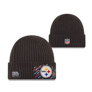 Steelers Charcoal 2021 NFL Crucial Catch Knit Hat