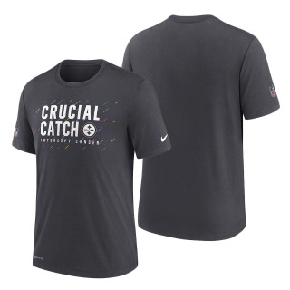 Steelers Charcoal 2021 NFL Crucial Catch Performance T-Shirt