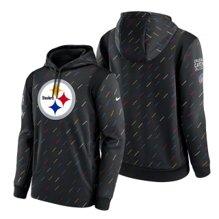 Steelers Charcoal 2021 NFL Crucial Catch Therma Pullover Hoodie