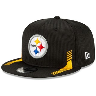 Pittsburgh Steelers Black 2021 NFL Sideline Home 9FIFTY Snapback Hat