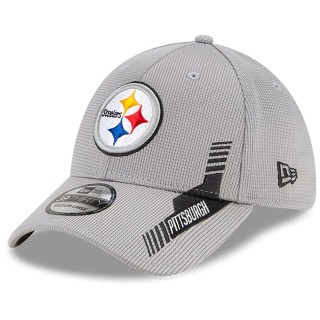 Pittsburgh Steelers Gray 2021 NFL Sideline Home 39THIRTY Hat