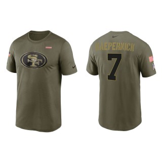 2021 Salute To Service Men's 49ers Colin Kaepernick Olive Legend Performance T-Shirt