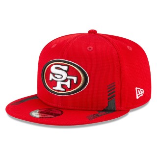 San Francisco 49ers Scarlet 2021 NFL Sideline Home 9FIFTY Snapback Hat