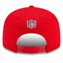 San Francisco 49ers Scarlet Black 2021 NFL Sideline Road 9FIFTY Snapback Hat