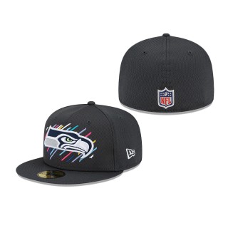 Seahawks Charcoal 2021 NFL Crucial Catch 59FIFTY Fitted Hat