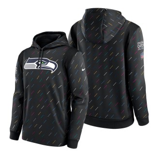 Seahawks Charcoal 2021 NFL Crucial Catch Therma Pullover Hoodie
