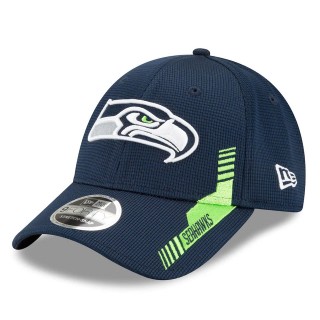 Seattle Seahawks College Navy 2021 NFL Sideline Home 9FORTY Adjustable Hat