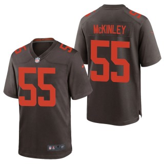 Men's Cleveland Browns Takkarist McKinley Brown Alternate Game Jersey