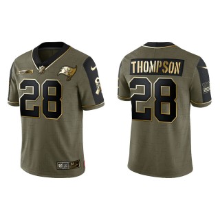 2021 Salute To Service Men's Buccaneers Darwin Thompson Olive Gold Limited Jersey