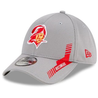 Tampa Bay Buccaneers Gray 2021 NFL Sideline Home Historic Logo 39THIRTY Hat