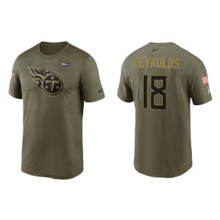 2021 Salute To Service Men's Titans Josh Reynolds Olive Legend Performance T-Shirt