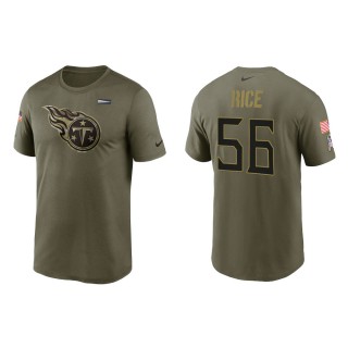 2021 Salute To Service Men's Titans Monty Rice Olive Legend Performance T-Shirt