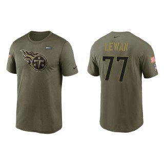 2021 Salute To Service Men's Titans Taylor Lewan Olive Legend Performance T-Shirt