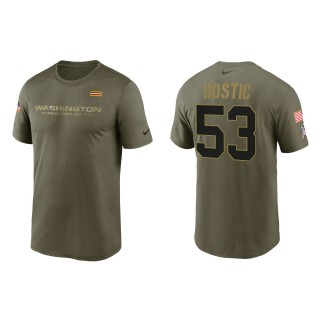 2021 Salute To Service Men's Washington Jon Bostic Olive Legend Performance T-Shirt