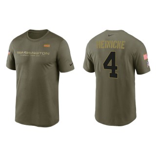 2021 Salute To Service Men's Washington Taylor Heinicke Olive Legend Performance T-Shirt