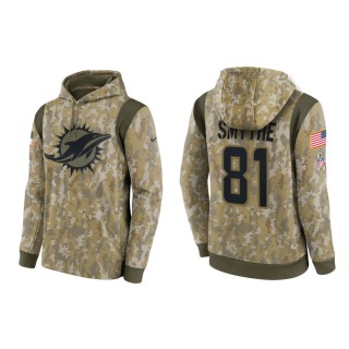 Men's Durham Smythe Miami Dolphins Camo 2021 Salute To Service Therma Hoodie