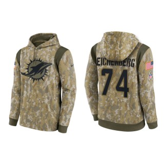 Men's Liam Eichenberg Miami Dolphins Camo 2021 Salute To Service Therma Hoodie