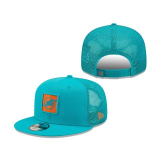 Miami Dolphins New Era Aqua Gridlock Trucker 9FIFTY Snapback Hat