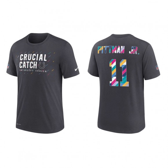 Michael Pittman Jr. Indianapolis Colts Nike Charcoal 2021 NFL Crucial Catch Performance T-Shirt