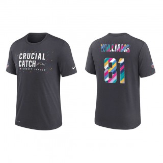 Mike Williams Los Angeles Chargers Nike Charcoal 2021 NFL Crucial Catch Performance T-Shirt
